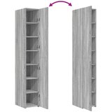VidaXL Visoka omara siva sonoma 30x42,5x185 cm inženirski les Slike