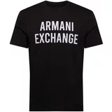 Armani Exchange Majica svetlo siva / črna