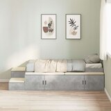  Krevet za skladištenje Betonski sivi Drvo 75 x 190 cm Cijene