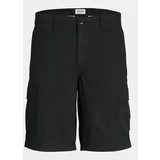 Jack & Jones Kratke hlače iz tkanine Jpstcole 12253222 Črna Loose Fit
