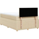 vidaXL Box spring postelja z vzmetnico krem 120x190 cm blago, (21307705) | Shoptok.si