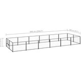 vidaXL kavez za pse crni 12 m² čelični | shoptok.hr