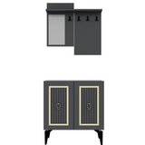 Woody Fashion masal - anthracite, gold anthracitegold hall stand | ePonuda.com