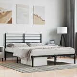  Metalni okvir za krevet s uzglavljem crni 120x200 cm | shoptok.hr