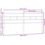  Uzglavlje smeđa boja hrasta 200 cm čelik i konstruirano drvo | shoptok.hr