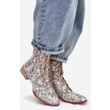 Maciejka Leather Patterned Ankle Boots With Flat Heel | shoptok.hr