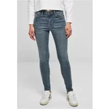 UC Ladies Women's Mid-Waist Skinny Jeans Washed