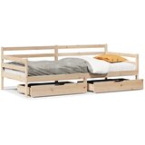  Dnevni krevet s ladicama bez madraca bijeli 80x200 cm masivno drvo | shoptok.hr