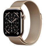 Apple Watch Series 11 GPS + Cellular 42mm Gold Titanium Case with Gold Milanese Loop | shoptok.hr