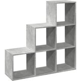 Pregrada regal za knjige 3 razina sivi 99x29x99 cm drveni | shoptok.hr