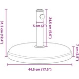  Baza suncobrana za stupove Ø 32/35/38 mm 15 kg okrugla | shoptok.hr