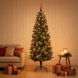  Umjetno božićno drvce s kuglicama 150 cm 150 LED lampica Slike