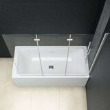 Sklopiva vrata za tuš-kabinu s 3 ploče ESG 130 x 138 cm | shoptok.hr