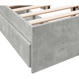  Posteljni okvir s predali betonsko siv 140x190cm inženirski les | Shoptok.si
