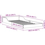  Krevetna konstrukcija Smeđa 100 x 210 cm Masivna borovina | shoptok.hr