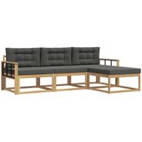  Set vanjskih sofa 4 kom. Bijela i antracit Poliester | shoptok.hr