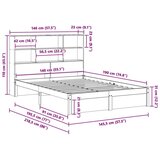  Krevet s okvirom i spremnikom s uzglavljem Vosak Smeđa - Vosak smeđa 140 x 190 cm | shoptok.hr