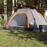 Šator za kampiranje za 5 osobe sivo-narančasti brzo otpuštanje