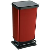 Rotho Kanta za otpad s nožnim mehanizmom Paso (40 l, Metalik crvene boje, Pravokutno, Polipropilen) | shoptok.hr