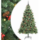  Umjetno božićno drvce S LED lampica Zelena 240 cm PVC i metal | shoptok.hr