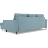 Cosmopolitan Design Svijetlo plava sklopiva/s prostorom za odlaganje kutna garnitura od samta (s desnim kutom/s ležaljkom) Kyoto – | shoptok.hr