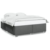 vidaXL Posteljni okvir temno siv 180x200 cm blago | Shoptok.si