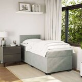 vidaXL box spring krevet s madracem svjetlosivi 90x190 cm baršunasti | shoptok.hr
