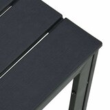  Stolić za kavu crni 78 x 78 x 74 cm HDPE s izgledom drva | shoptok.hr