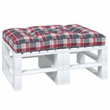  Jastuk za palete crveni karirani 120 x 80 x 12 cm od tkanine | shoptok.hr