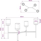  Stalak za cvijeće Bijela 125 x 55 x 81 cm PP i čelik | shoptok.hr