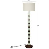 Dutchbone Temno rjava in žajbljevo zelena stoječa svetilka s tekstilnim senčilom (višina 143 cm) Vertigo – | Shoptok.si