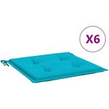  Jastuci za vrtne stolice 6 kom tirkizni 40x40x4 cm od tkanine | shoptok.hr