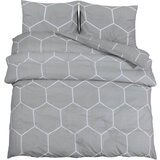  The Living Store Posteljnina siva 140x200 cm bombaž - Komplet Prevlek Za Odejo, (21442521) | Shoptok.si