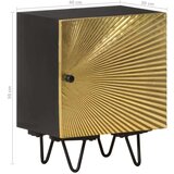 vidaXL Nočna omarica z medeninasto sprednjo stranjo 40x30x50 cm mango | Shoptok.si