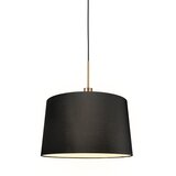 QAZQA Moderna viseča svetilka bronasta s senčilom 45 cm črna - Combi 1 Cene
