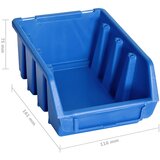  128-dijelni set kutija za pohranu sa zidnim pločama plavo-crni | shoptok.hr