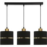Candellux luster/visilica-assam viseća lampa crna+zlatna 3X60W E27 crna abažur+zlatna traka | Eponuda.com