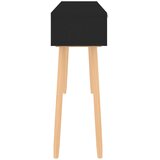  Konzolni stol crni 105x30x75 cm od borovine i prirodnog ratana | shoptok.hr