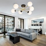  Luster na šipci MAGNUM 6xE14/10W/230V bela/zlatna/crna | Eponuda.com