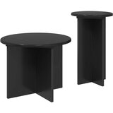  Set pomoćnih stolića 2 pcs Crni hrast Konstruirano drvo | Eponuda.ba