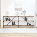  Konsole stol Starood drvo 200x30x75 cm inženjerski drvo i čelik | shoptok.hr