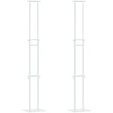  Stalci za sajmove 2 pcs Bijelo 30 x 24 x 208 cm Željezo Slike