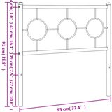  Metalno zamjensko uzglavlje crno 90 cm | Eponuda.ba