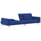 vidaXL Dvosjed na razvlačenje s dva jastuka plavi od tkanine | shoptok.hr