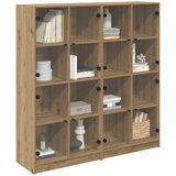  Highboard 2 pcs Umjetnički hrast 68 x 37 x 142 cm | shoptok.hr