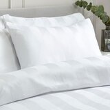 Catherine Lansfield Bela 3-delna satenasta posteljnina za zakonsko posteljo 200x200 cm So Soft Satin Stripe – | Shoptok.si