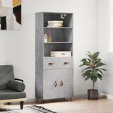  Visoka komoda siva betona 69,5x34x180 cm od konstruiranog drva Slike