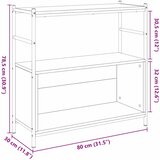  Polica Crni hrast 80 x 30 x 78.5 cm Konstruirano drvo | shoptok.hr