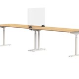 SMIT VISUAL Namizna predelna stena za dvojno delovno mesto, akrilno steklo in polistirol, prozorna izvedba, širina 750 mm | Shoptok.si