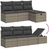 8-dijelni set vrtnih sofa od poliratana s jastucima sivi | shoptok.hr